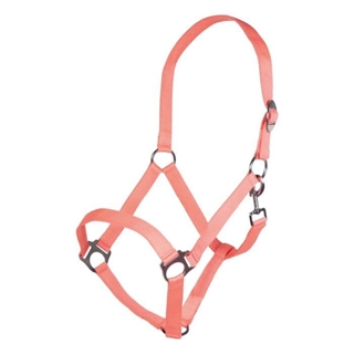 Cabezada cuadra HKM Sports Equipment color rosa coral TALLA COB - Imagen 1