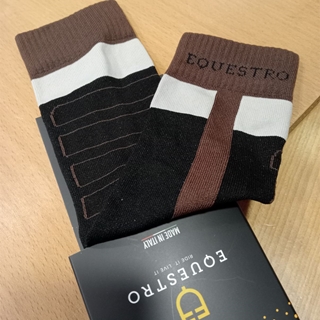 Calcetines EQUESTRO Carbon color negro/marrón/beige TALLA 39-42 - Imagen 2