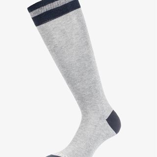 Calcetines EQUESTRO Unisex College técnico con logo color gris/beige/marino TALLA 39-42 - Imagen 2