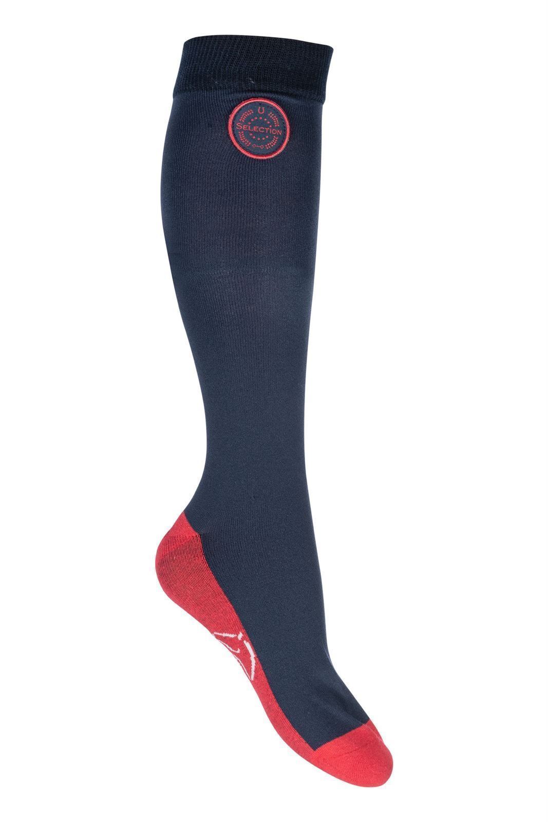 Calcetines HKM Sports Equipment Aruba color azul marino/rojo talla 35/38 - Imagen 1