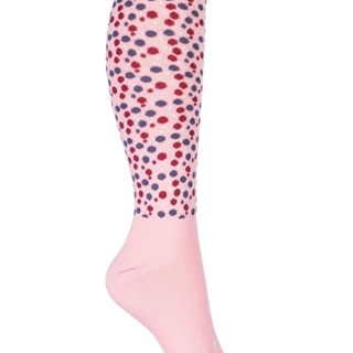 Calcetines HKM Sports Equipment color rosa topitos granate-lila talla 35/38 - Imagen 1