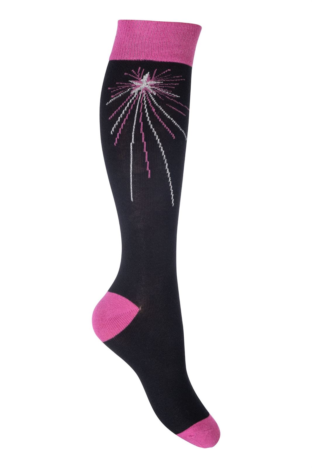 Calcetines HKM Sports Equipment Polly negro/rosa TALLA 30/34 - Imagen 1