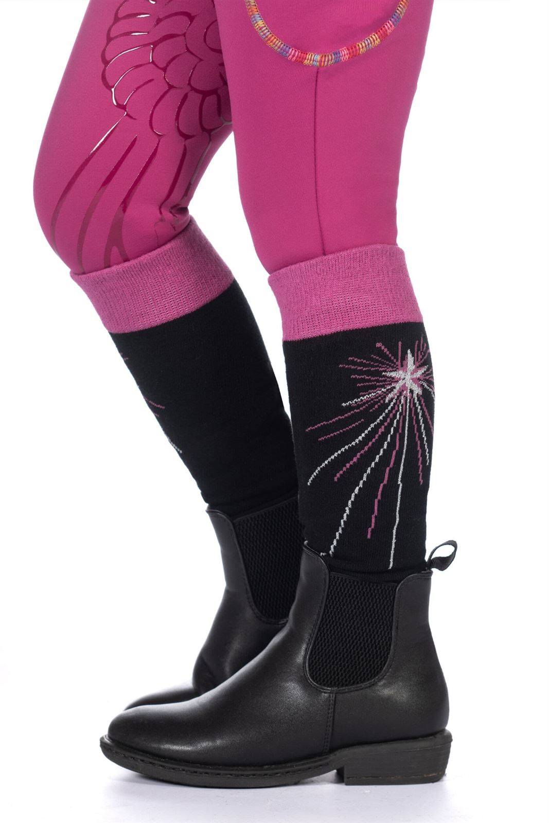 Calcetines HKM Sports Equipment Polly negro/rosa TALLA 30/34 - Imagen 2