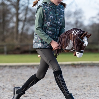 Calcetines HOBBY HORSING HKM Sports Equipment color negro dibujo cordones bota TALLA ÚNICA - Imagen 2