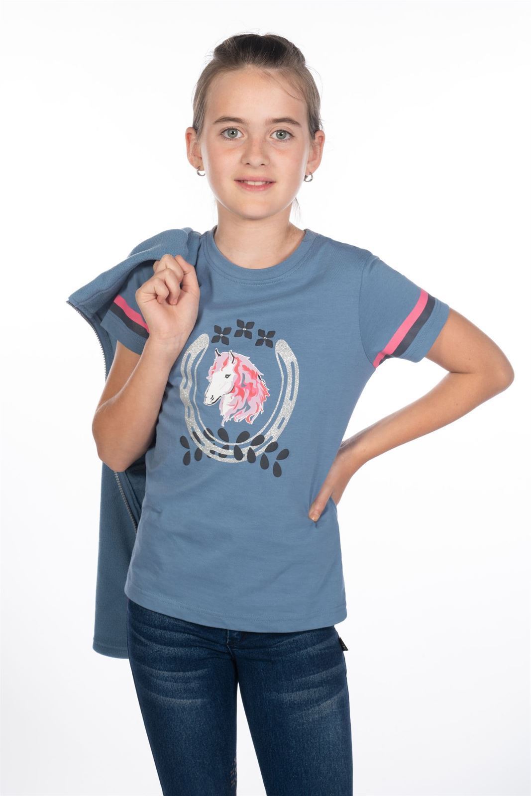 Camiseta HKM Sports Equipment Aymee color azul TALLA 6-7 AÑOS - Imagen 1