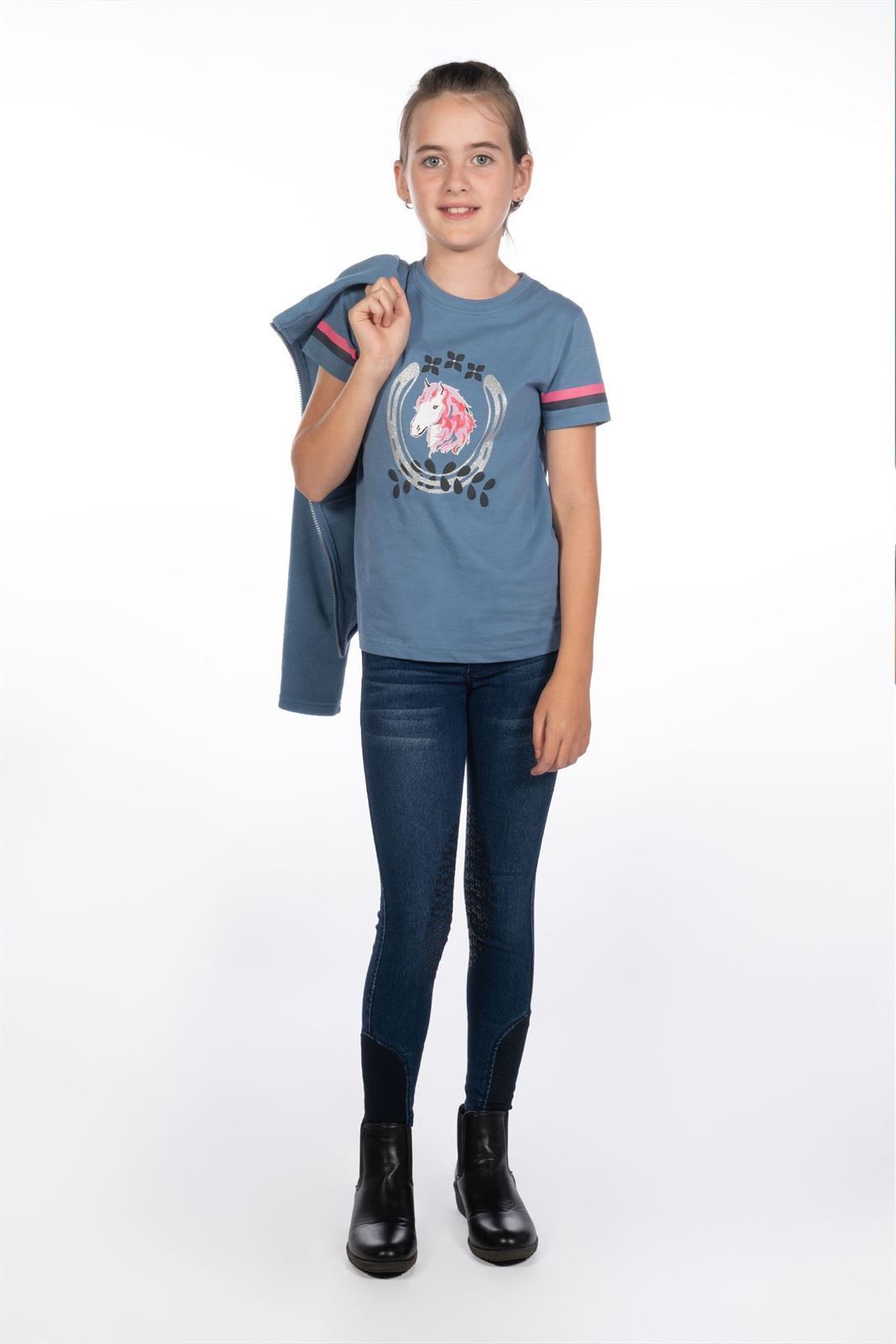 Camiseta HKM Sports Equipment Aymee color azul TALLA 6-7 AÑOS - Imagen 4