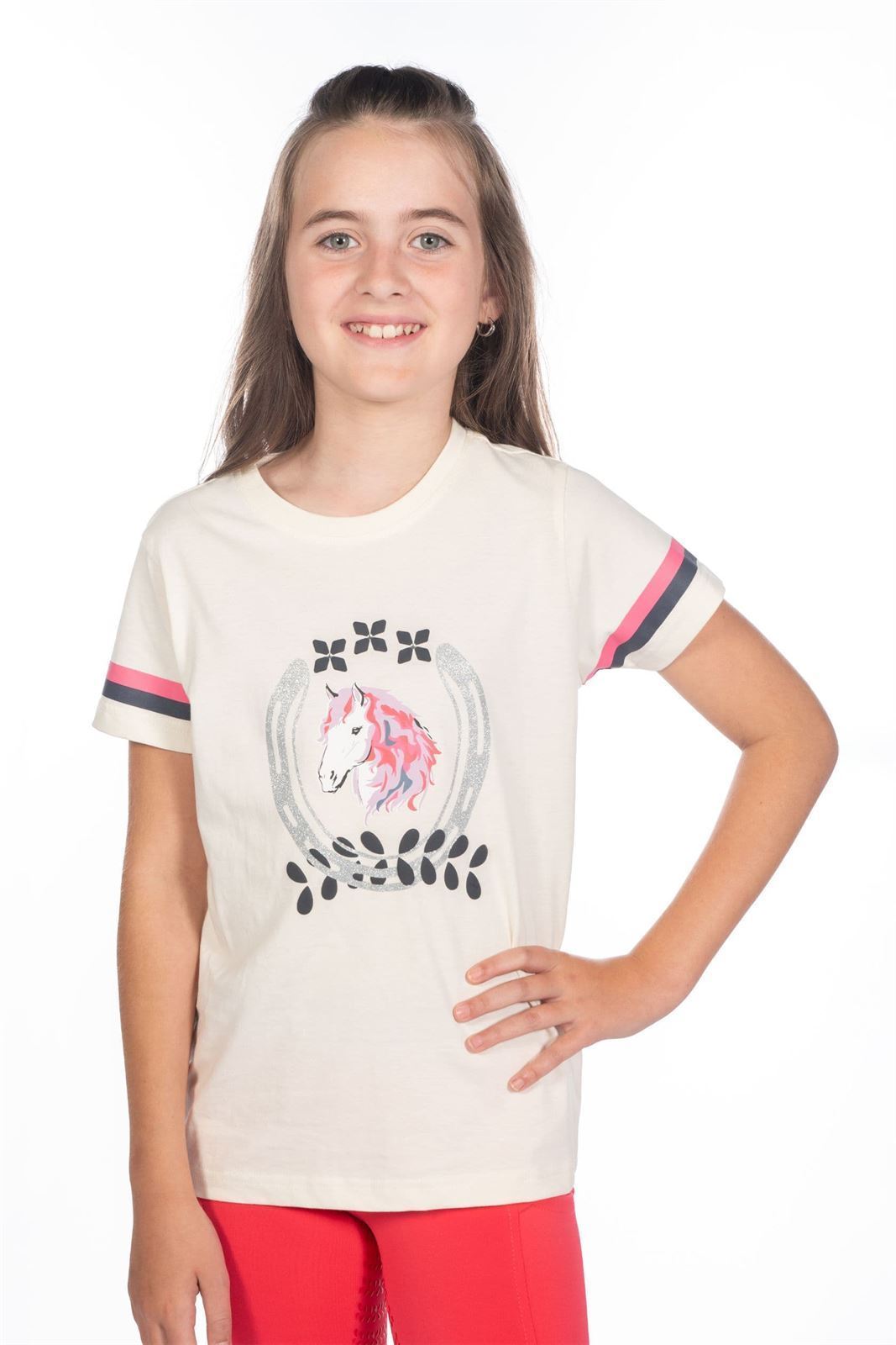 Camiseta HKM Sports Equipment Aymee color beige TALLA 6-7 AÑOS - Imagen 2