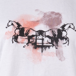 Camiseta HKM Sports Equipment mujer Running Horse color blanco - Imagen 2