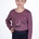 Camiseta HKM Sports Equipment niña Alva print color lila oscuro manga larga TALLA 6-7 AÑOS - Imagen 1