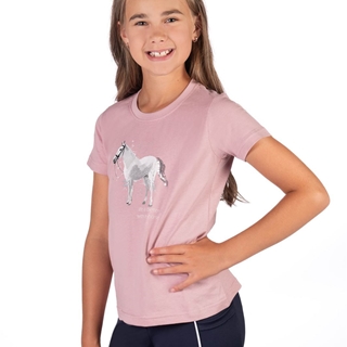 Camiseta HKM Sports Equipment niña color rosa caballo TALLA 164 (11-13 años) - Imagen 2
