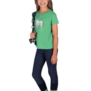 Camiseta HKM Sports Equipment niña color verde caballo TALLA 164 (11-13 años) - Imagen 2