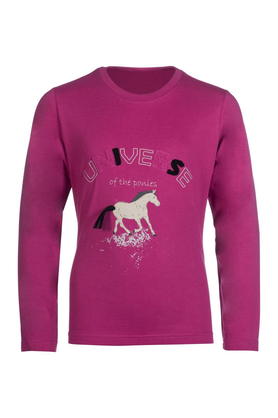 Camiseta HKM Sports Equipment niña Polly color magenta manga larga TALLA 7-9 AÑOS - Imagen 1