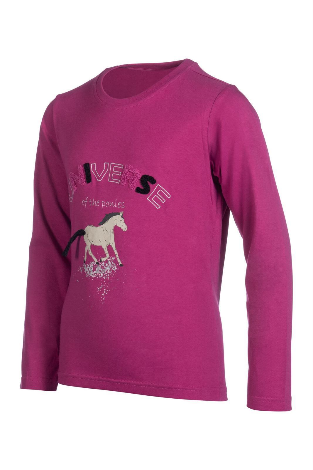 Camiseta HKM Sports Equipment niña Polly color magenta manga larga TALLA 7-9 AÑOS - Imagen 2