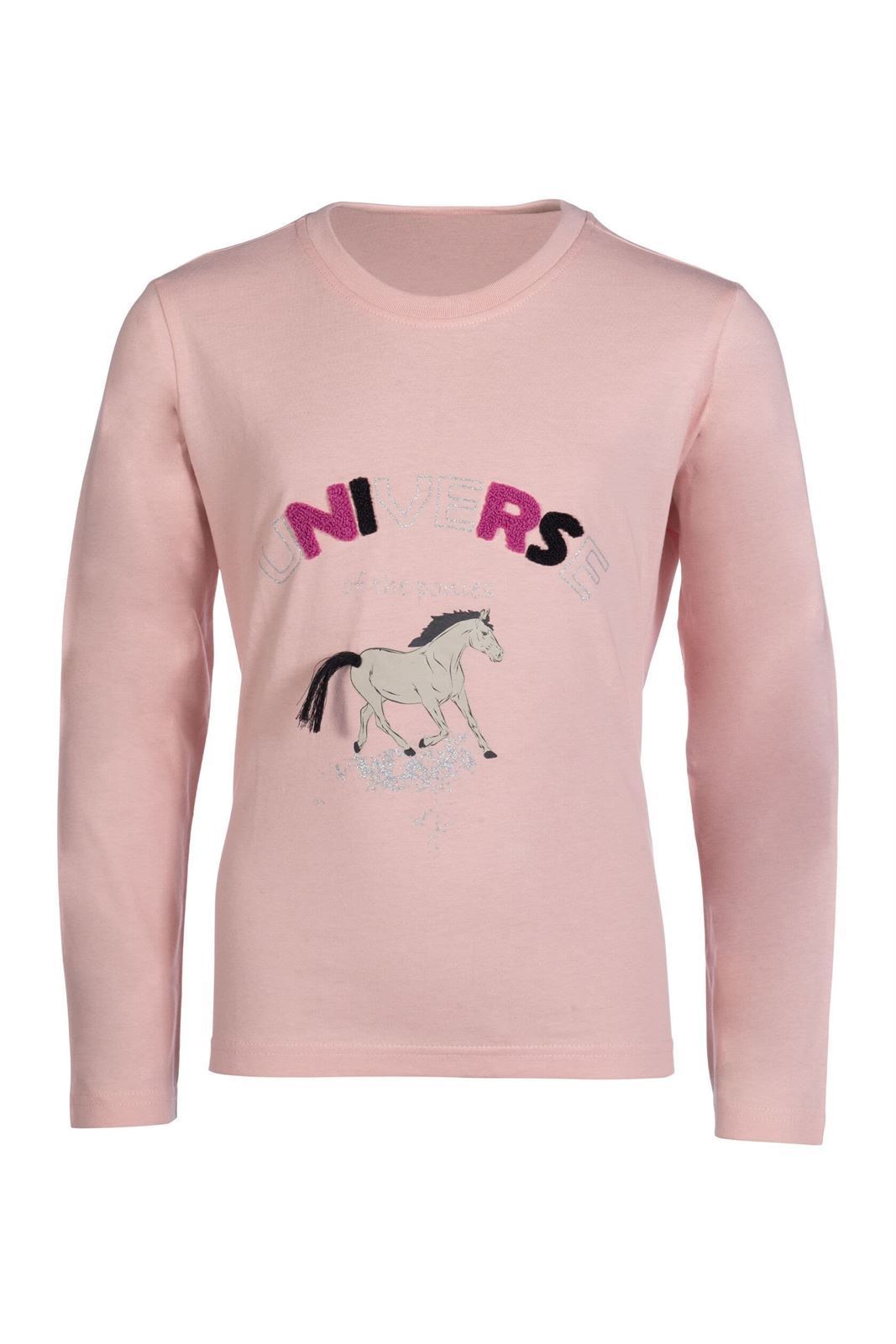 Camiseta HKM Sports Equipment niña Polly color rosa manga larga TALLA 7-9 AÑOS - Imagen 1