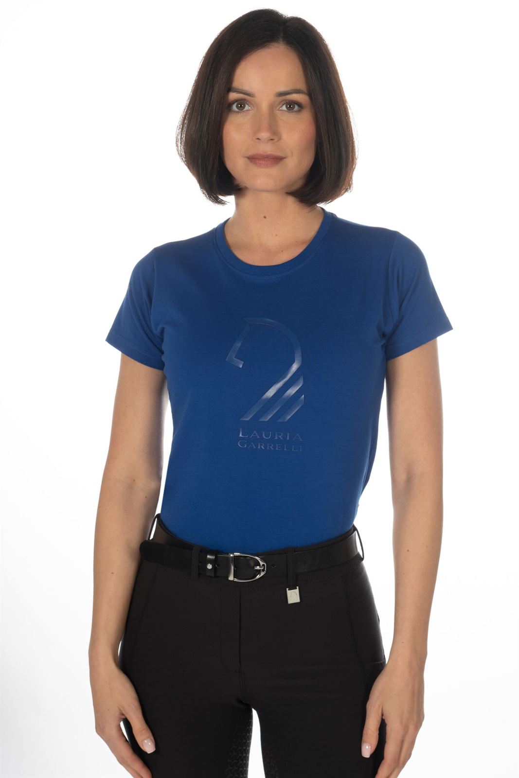 Camiseta LAURIA GARRELLI Livigno Horse Head azul royal - Imagen 2