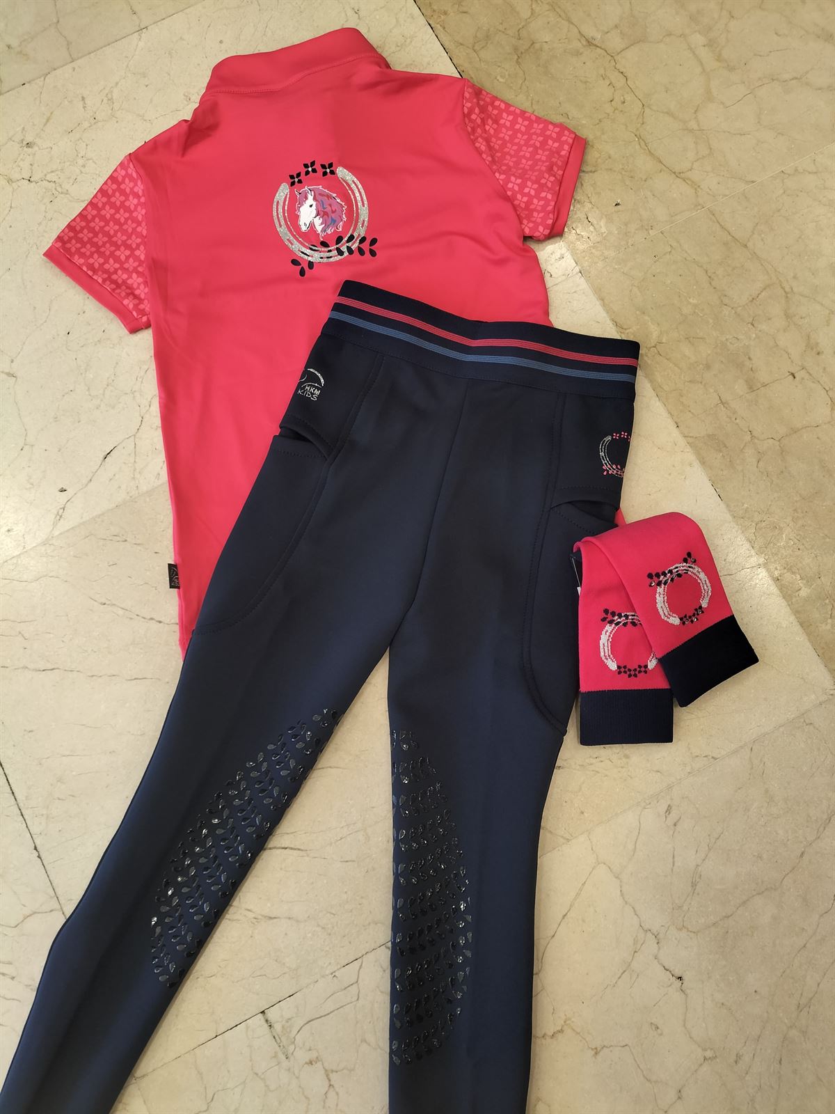 Camiseta técnica HKM Sports Equipment Aymee color rosa TALLA 140 (7-9 años) - Imagen 8