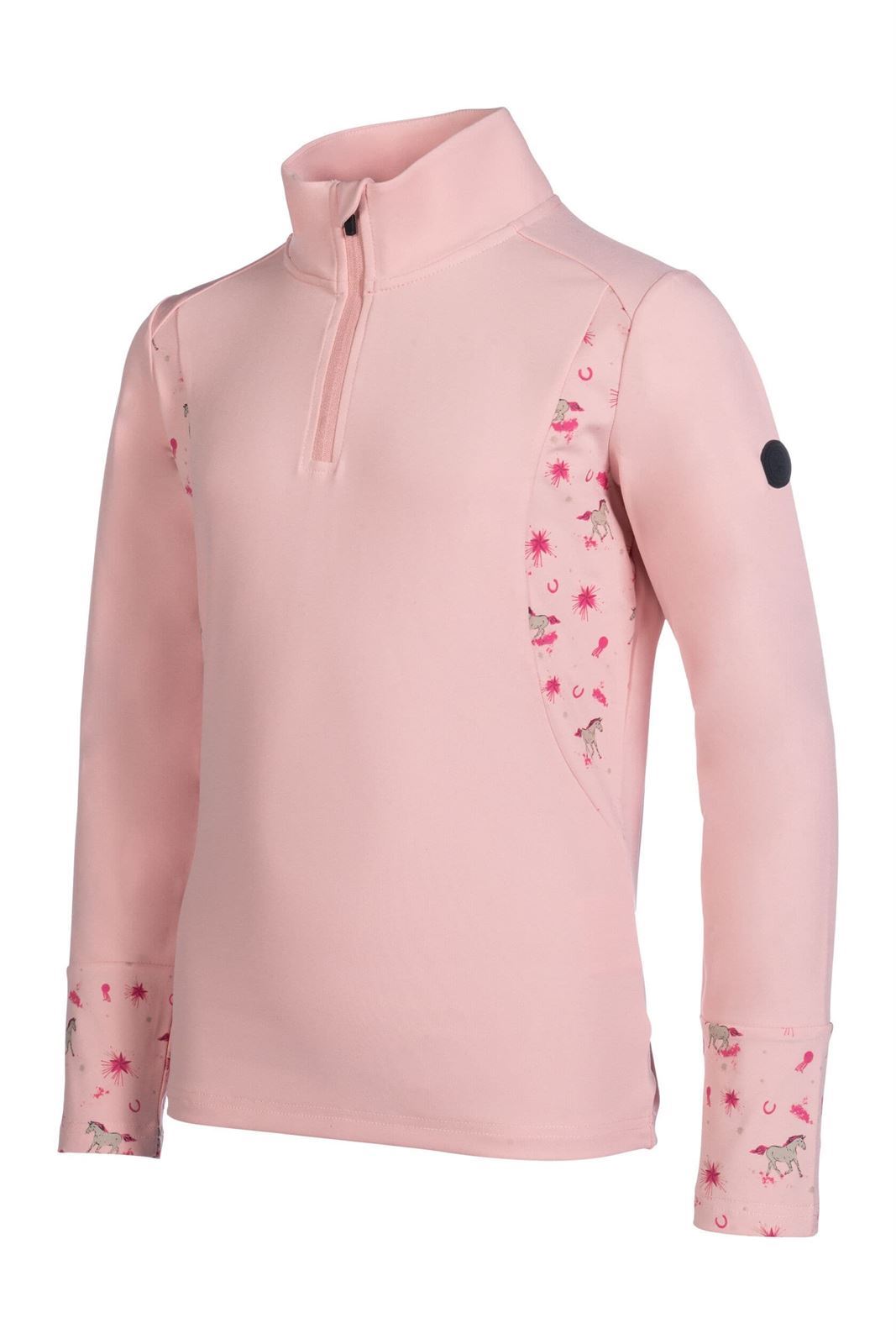 Camiseta técnica niña HKM Sports Equipment Polly color rosa - Imagen 2