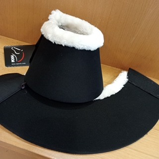 Campana neopreno con borreguillo HKM Sports Equipment con cierre de velcro, color negro, talla XL (par) - Imagen 2