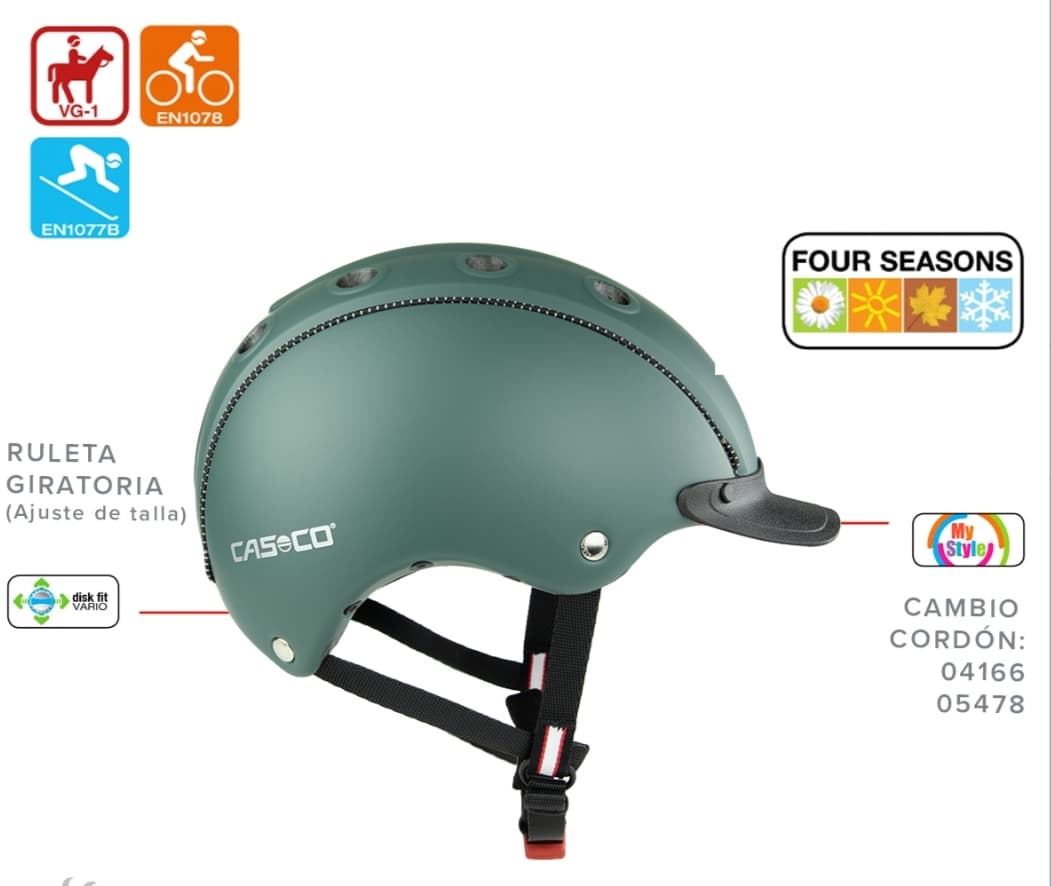 Casco CASCO Choice Turner color verde, talla S (52-56) - Imagen 3