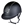 Casco HKM Sports Equipment Lady Shield, color negro con embellecedor plata - Imagen 2