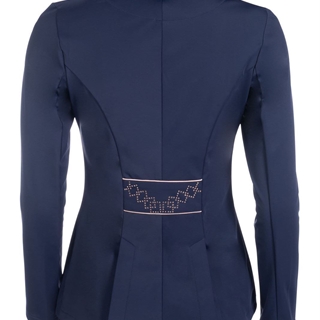 Chaqueta concurso frac corto mujer HKM Sports Equipment Audrey color azul marino con detalles rosegold - Imagen 2