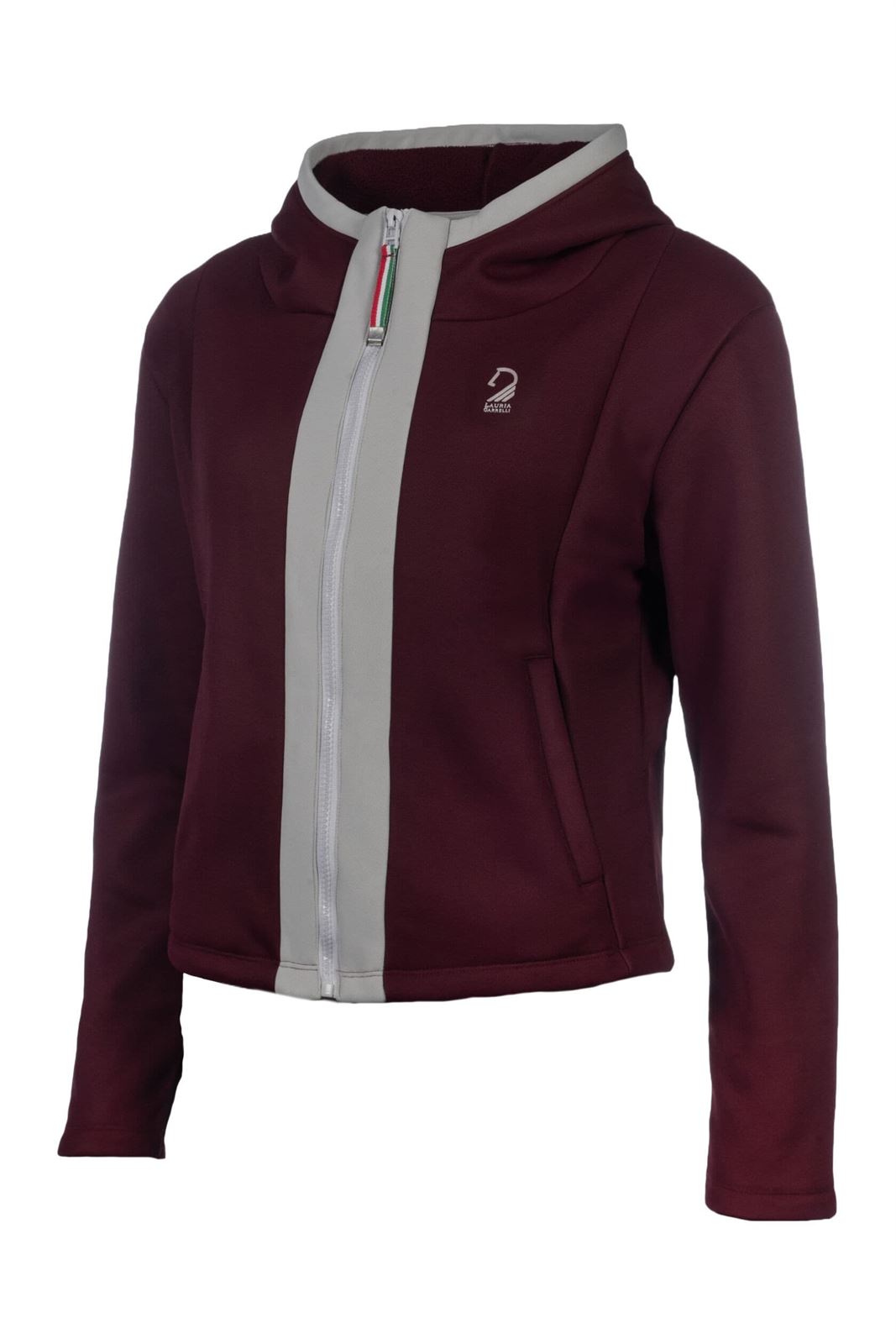 Chaqueta técnica mujer HKM Sports Equipment LAURIA GARRELLI color burdeos - Imagen 2