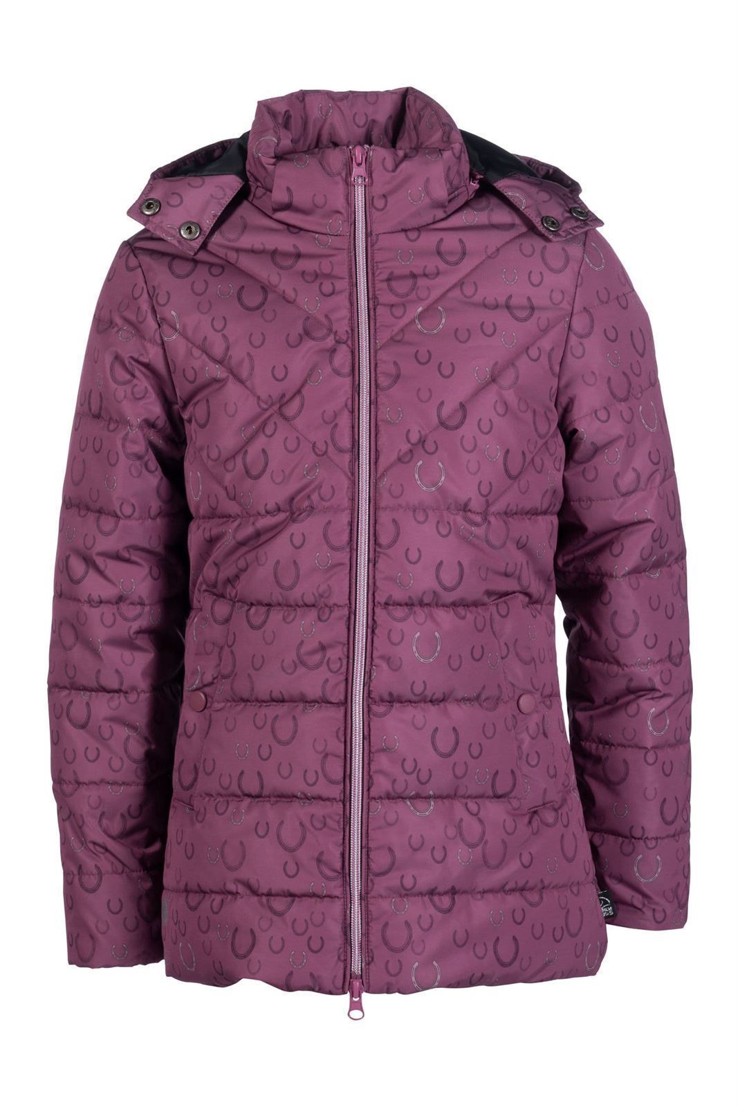 Chaquetón acolchado HKM Sports Equipment Alva niña color lila herraduras TALLA 140 (7-9 años) - Imagen 7