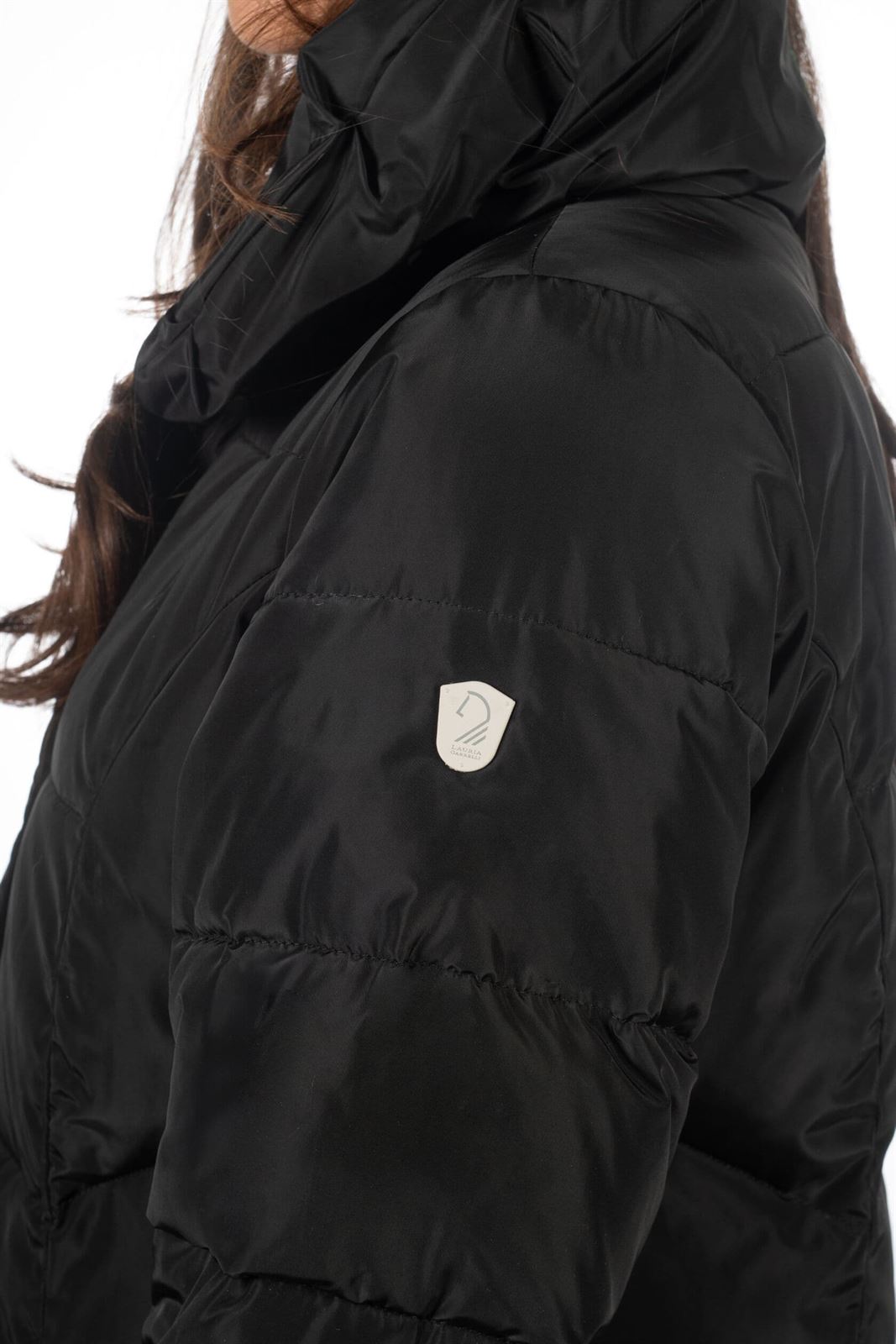 Chaquetón acolchado mujer LAURIA GARRELLI HKM Sports Equipment Livigno color negro con chaleco interior - Imagen 9