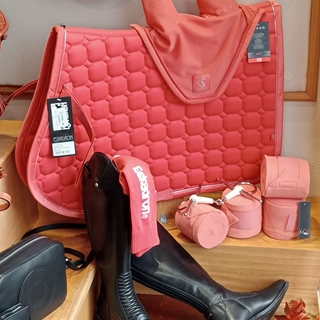 Conjunto ESKADRON mantilla Uso General/Salto y orejeras color coral Full - Imagen 2