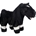 CUDDLE PONY Caballo peluche HKM Sports Equipment color negro - Imagen 1