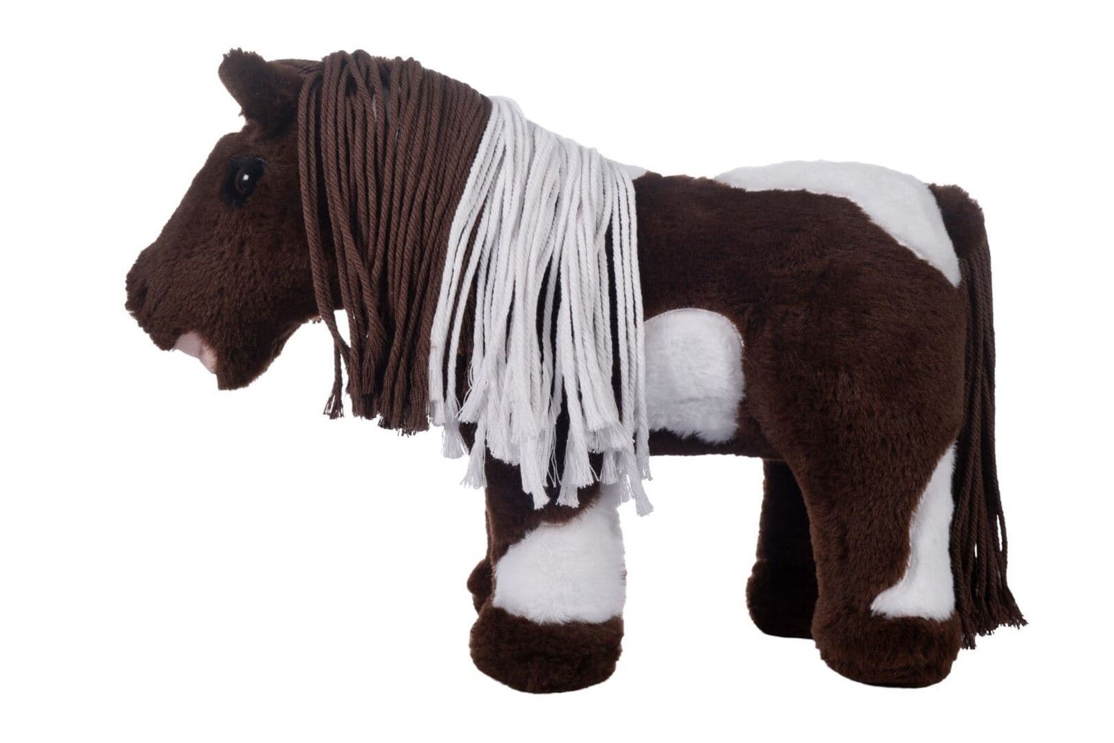 CUDDLE PONY Caballo peluche HKM Sports Equipment pinto marrón/blanco - Imagen 3