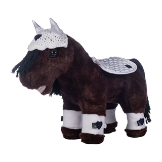 CUDDLE PONY Set accesorios HKM Sports Equipment Mantilla, orejeras y vendas , color blanco/azul marino - Imagen 2