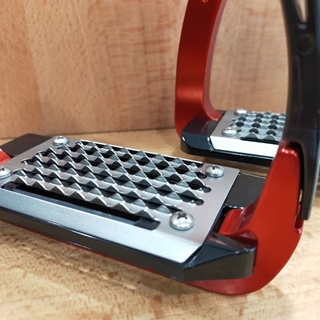 Estribos ACAVALLO Alupro AC607 ultraligero, rojo - Imagen 2