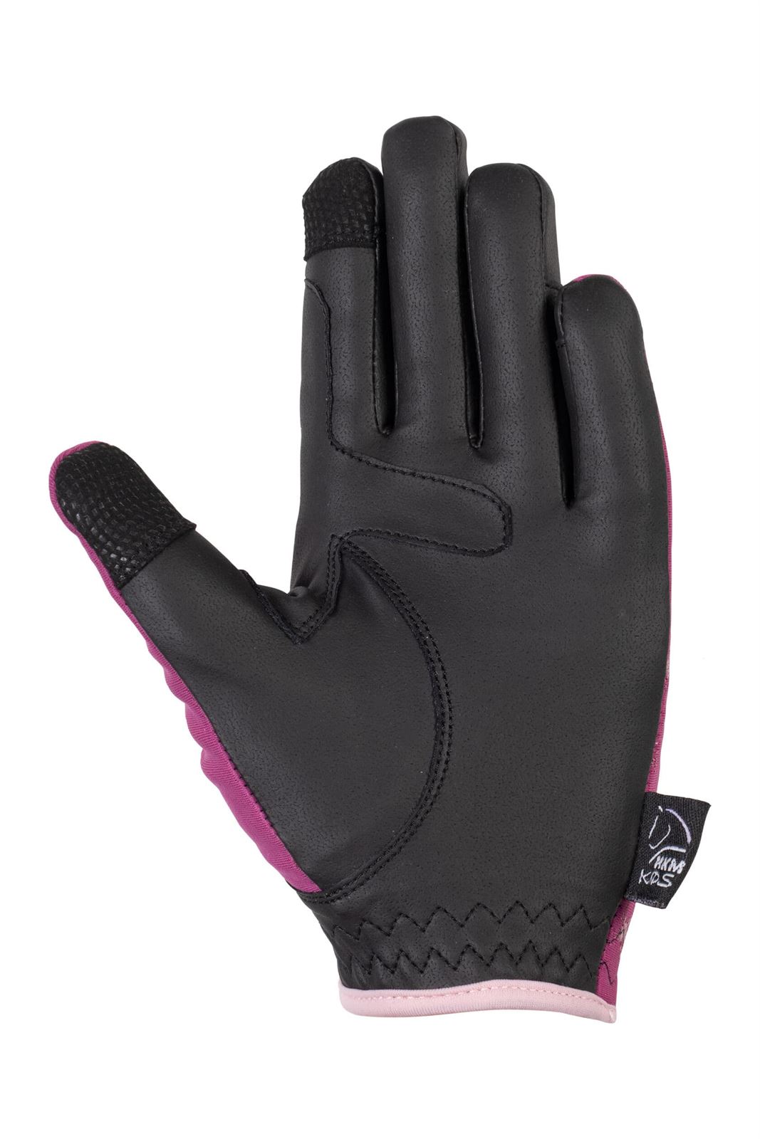 Guante de montar HKM Sports Equipment Polly color magenta MUY CALENTITO - Imagen 2