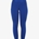 Legging EQUESTRO mujer, grip en culera color azul royal/negro - Imagen 2