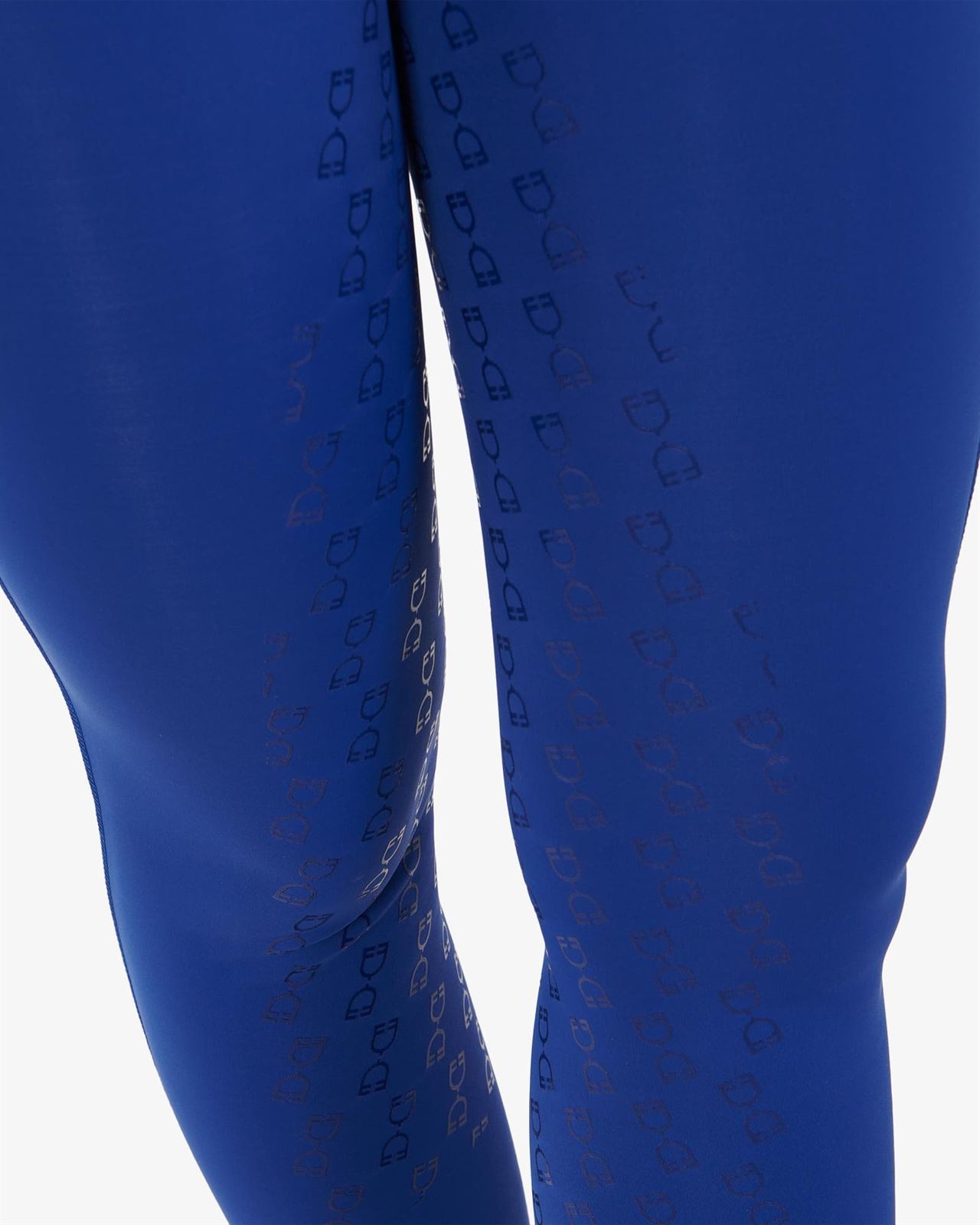 Legging EQUESTRO mujer, grip en culera color azul royal/negro - Imagen 6