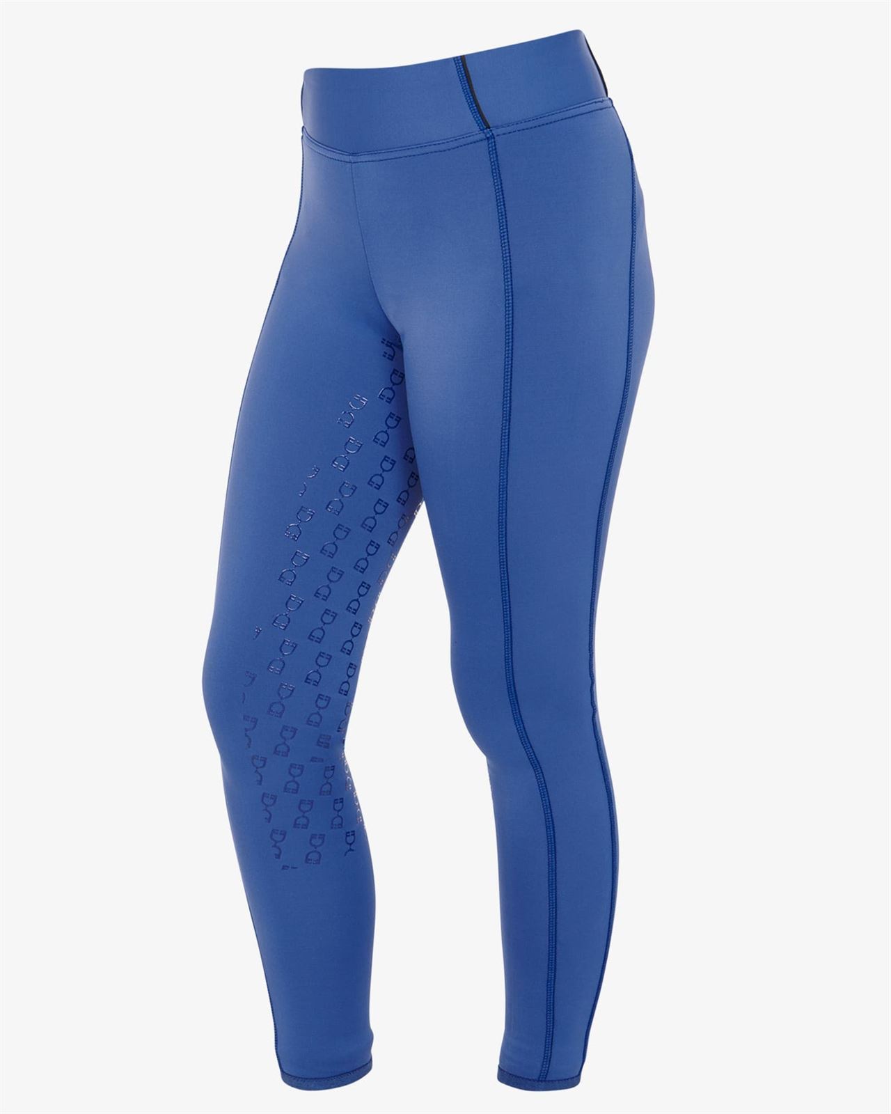 Legging EQUESTRO niña, grip en culera color azul royal/negro - Imagen 5