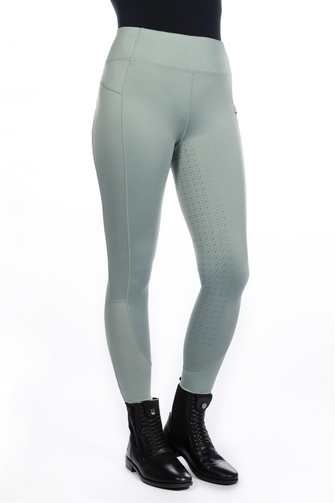 Legging HKM Sports Equipment mujer Harbour Island grip en culera color salvia TALLA 32/34 - Imagen 5