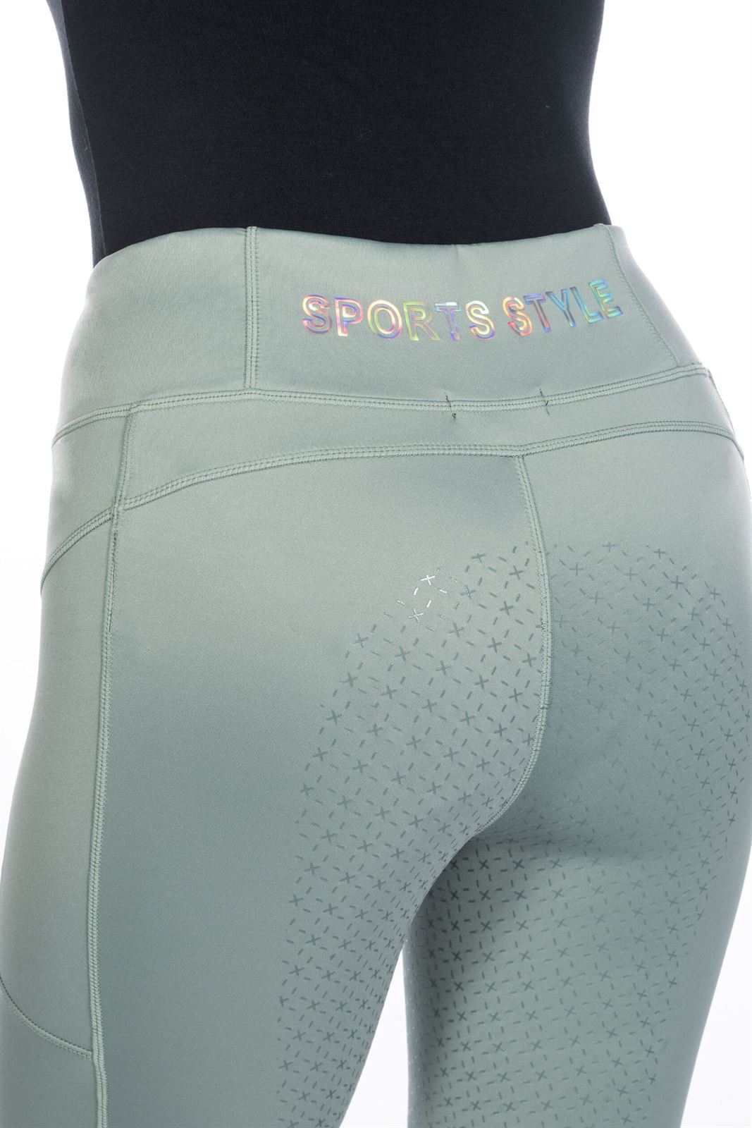 Legging HKM Sports Equipment mujer Harbour Island grip en culera color salvia TALLA 32/34 - Imagen 8