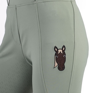 Legging HKM Sports Equipment niña Mia grip en culera color verde TALLA 9-11 años - Imagen 2