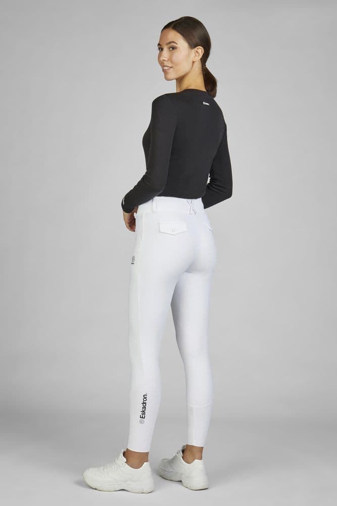 Pantalón mujer ESKADRON Dynamic culera grip color blanco - Imagen 3