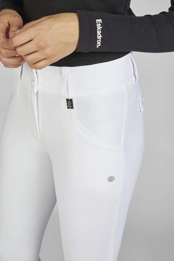 Pantalón mujer ESKADRON Dynamic culera grip color blanco - Imagen 4