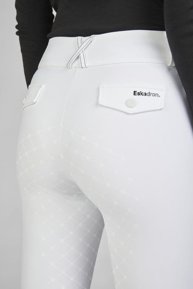 Pantalón mujer ESKADRON Dynamic culera grip color blanco - Imagen 5