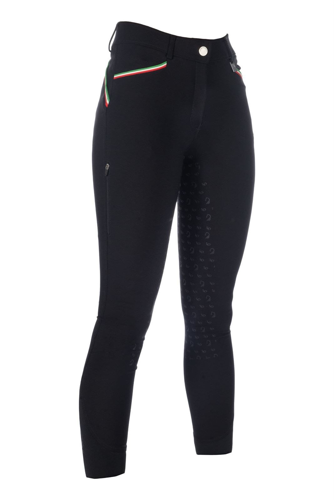 Pantalón mujer HKM Sports Equipment LAURIA GARRELLI Livigno Sportive culera de grip, color negro - Imagen 1