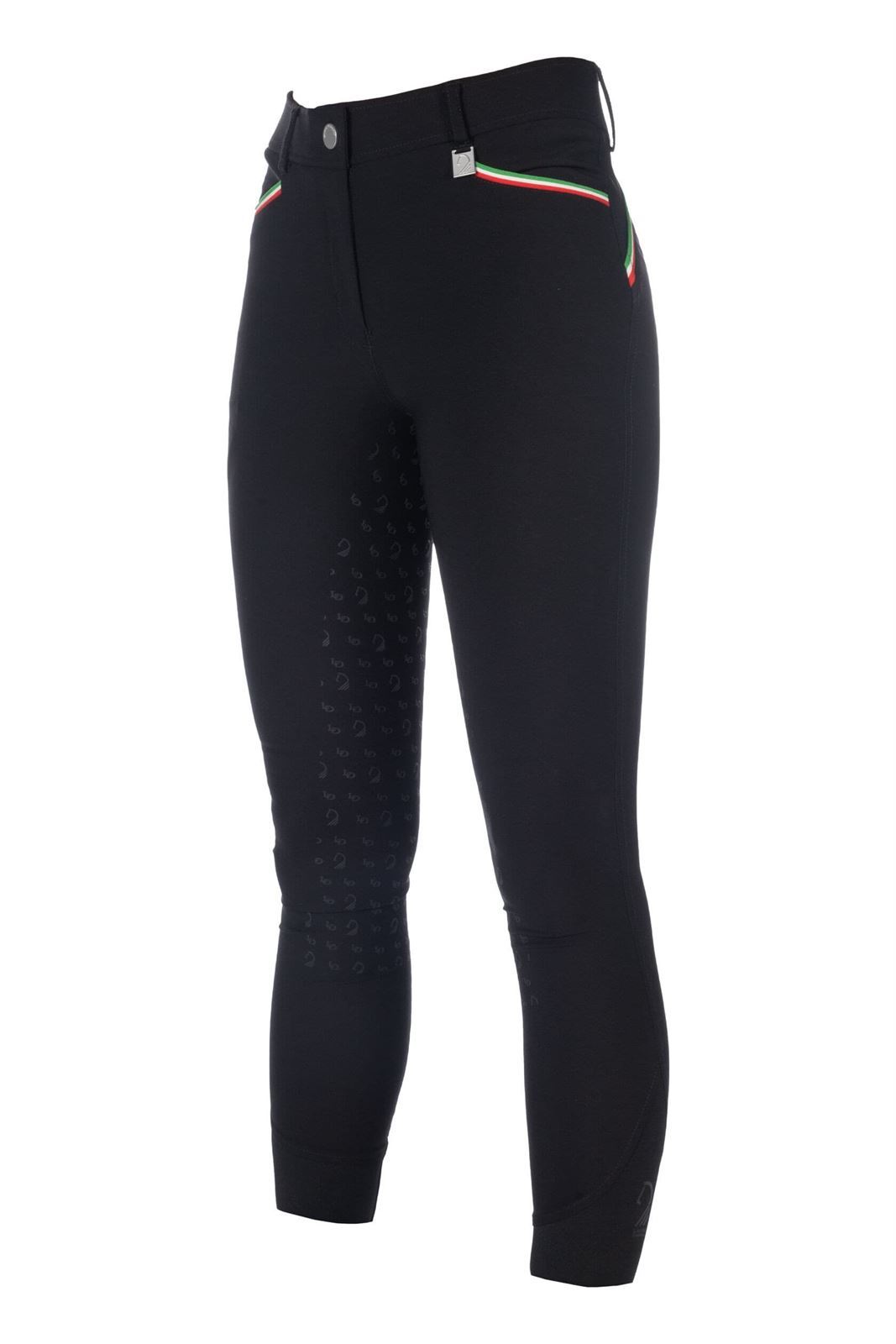 Pantalón mujer HKM Sports Equipment LAURIA GARRELLI Livigno Sportive culera de grip, color negro - Imagen 2