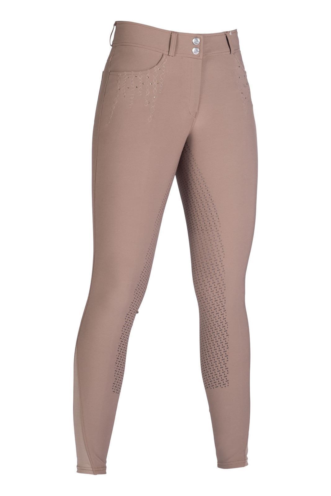 Pantalón mujer HKM Sports Equipment Lavender Bay  culera silicona, color taupe TALLA 38 - Imagen 1