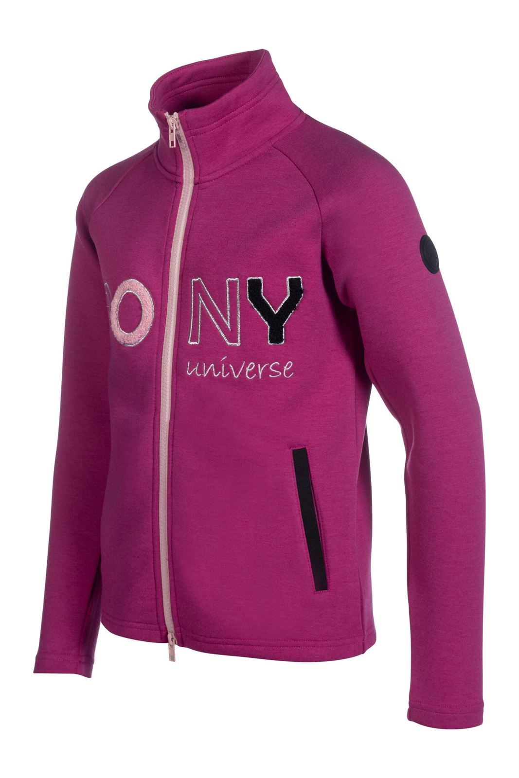 Sudadera cremallera niña HKM Sports Equipment Polly color magenta - Imagen 2