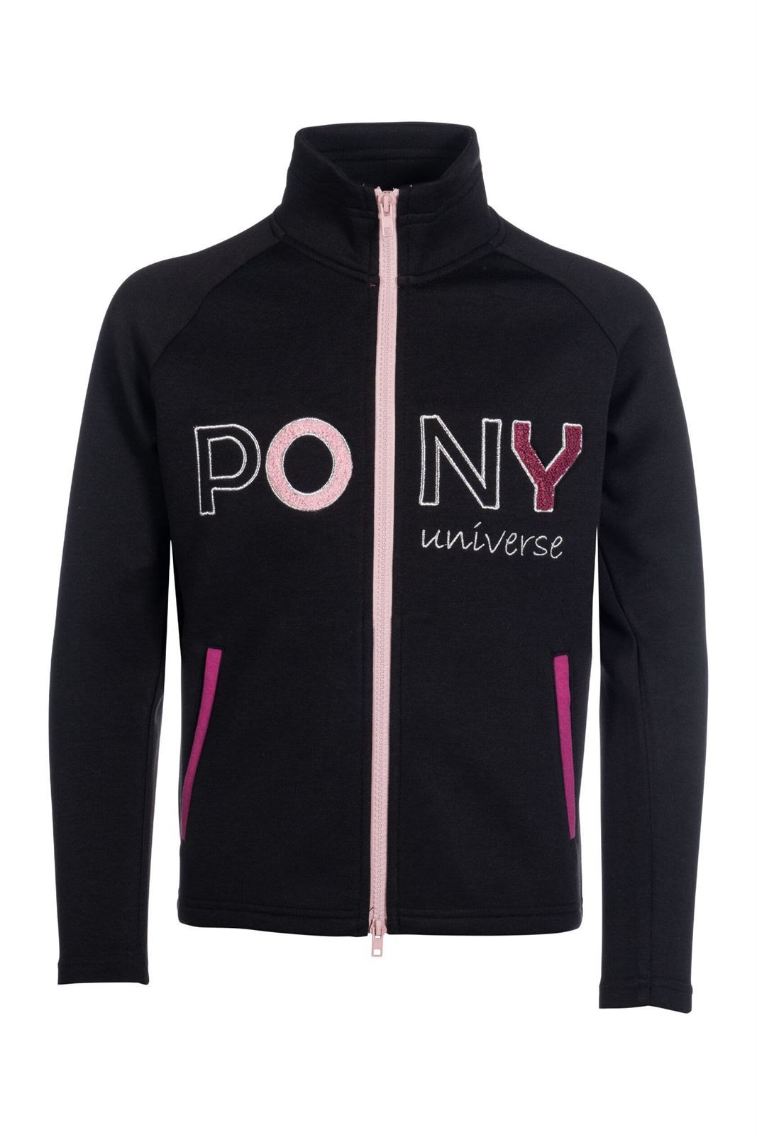 Sudadera cremallera niña HKM Sports Equipment Polly color negro TALLA 6-7 AÑOS - Imagen 1