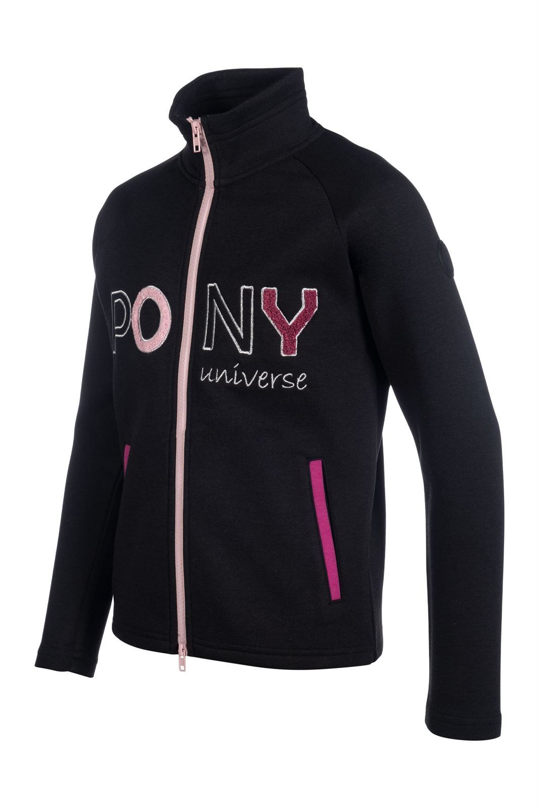 Sudadera cremallera niña HKM Sports Equipment Polly color negro TALLA 6-7 AÑOS - Imagen 2