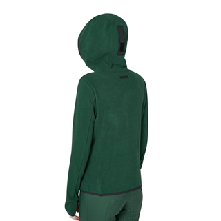 Sudadera mujer EQUESTRO cremallera polar color verde botella - Imagen 2